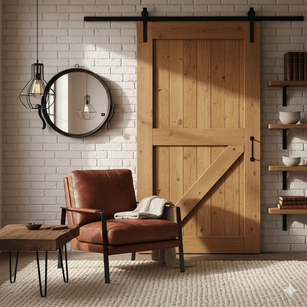 Industrieel landelijk interieur