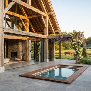 luxe woonboerderij met zwembadje