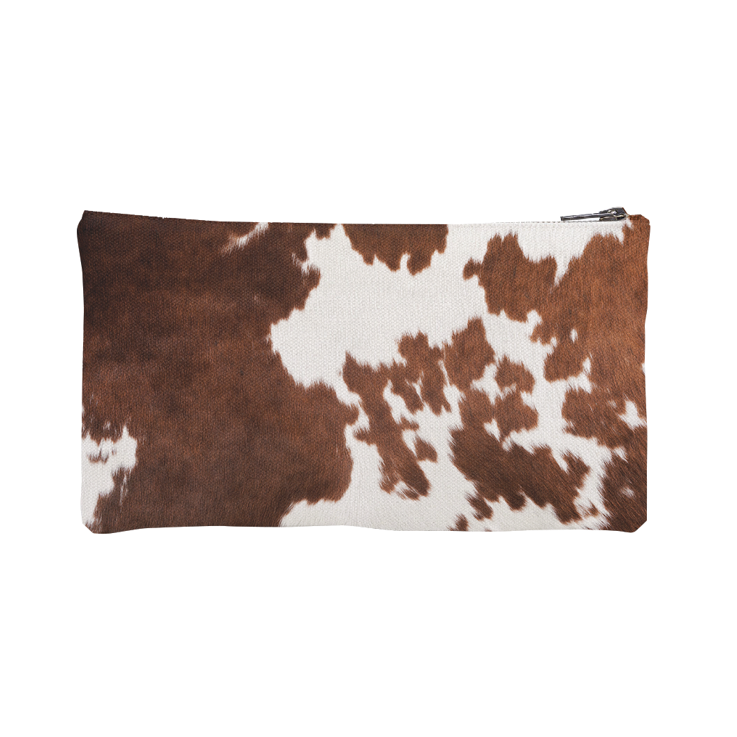 Pochette bruin koeienhuid